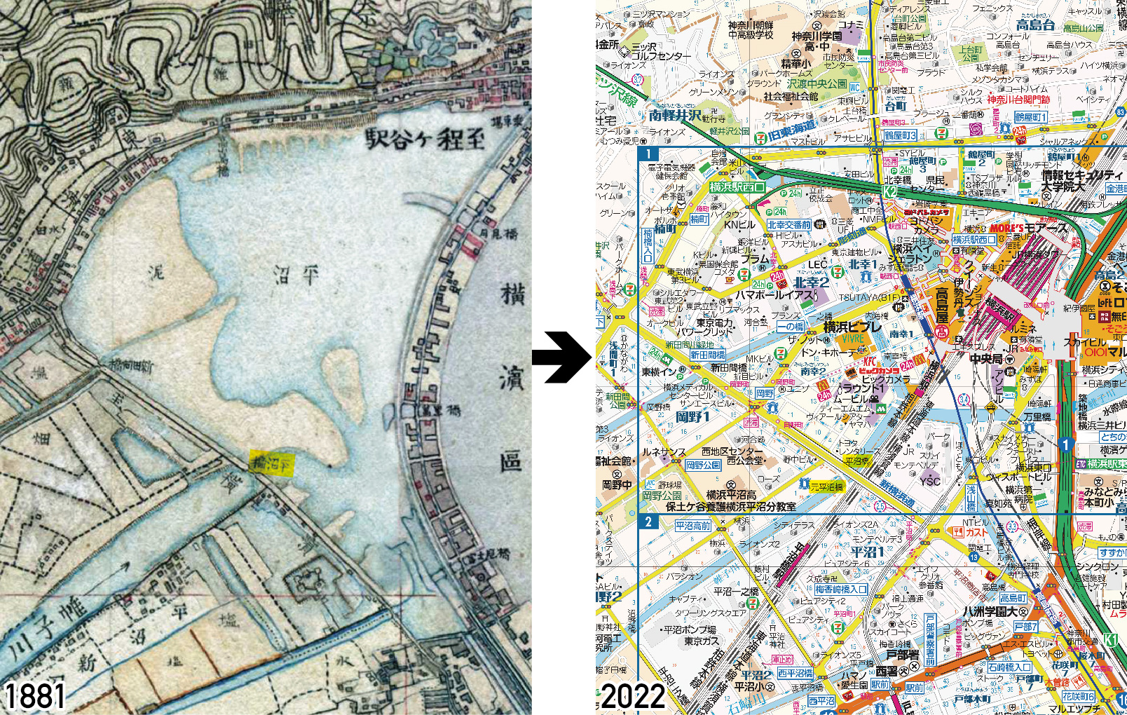 横浜の中心市街地は移動する 古地図から見る街の移り変わり まっぷるトラベルガイド