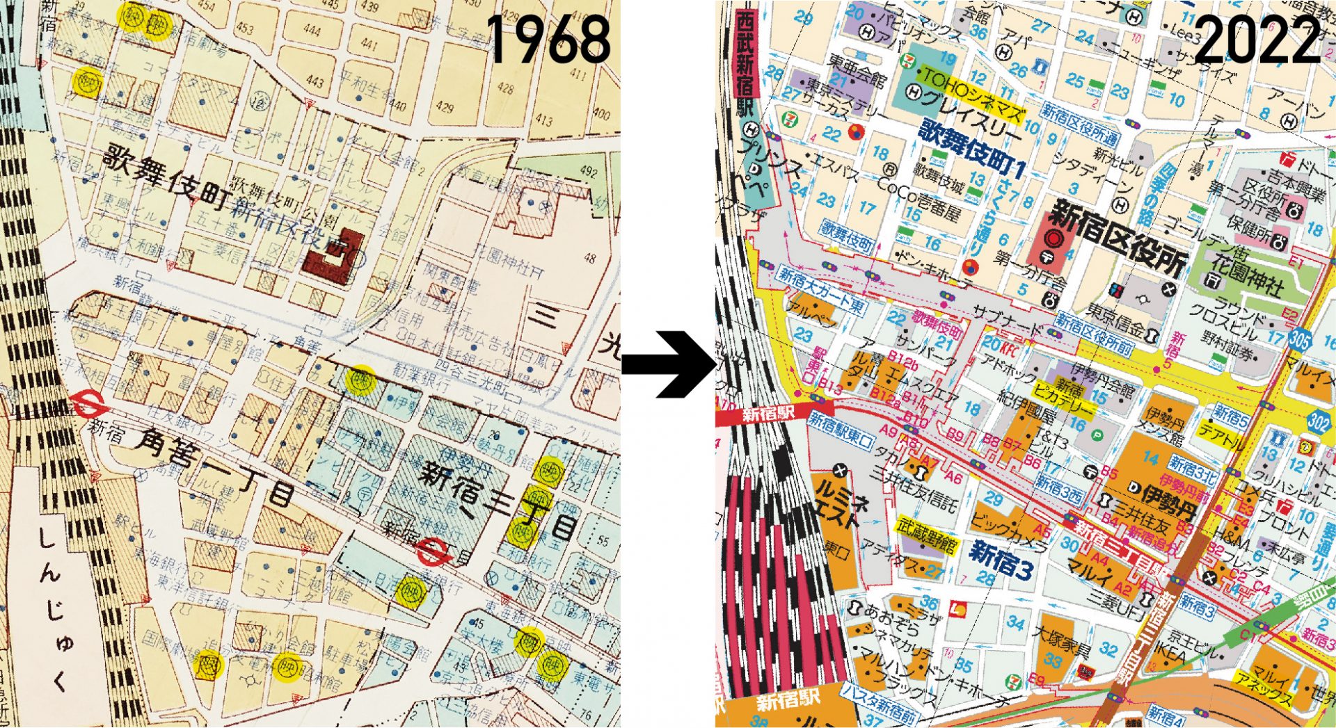 新宿区は時代と世相を反映する。古地図から見る街の移り変わり - まっぷるトラベルガイド