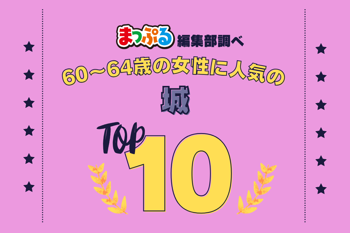 60～64歳の女性が選んだ！旅行先で訪れた城人気ランキング Top10！気になる第1位は「姫路城（兵庫県姫路市）」 まっぷるウェブ